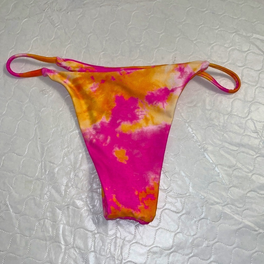 Princess Polly Isabella tie dye orange and pink bikini bottom